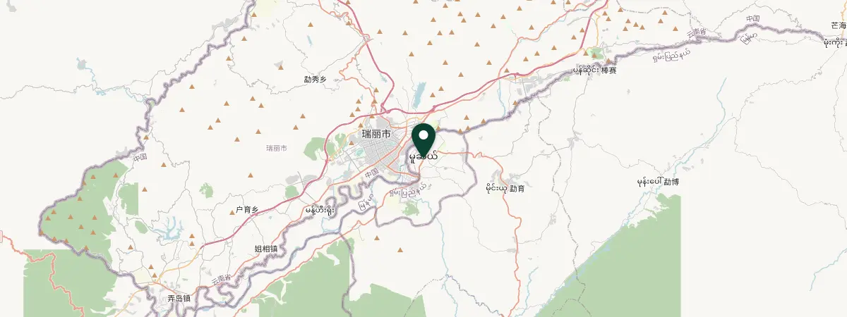 Map of Muse, Shan, Myanmar (Burma)