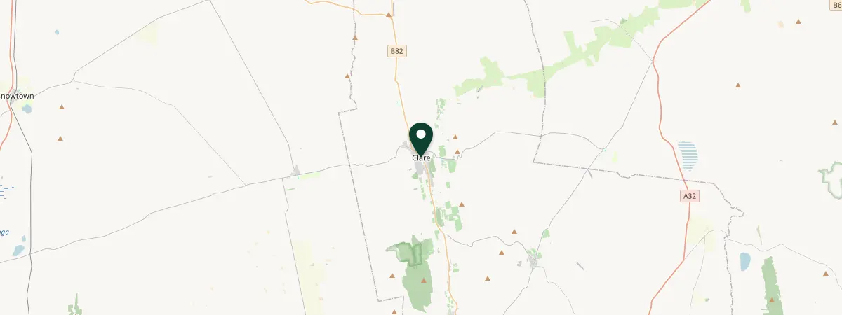 Map of Clare, South Australia, Australia