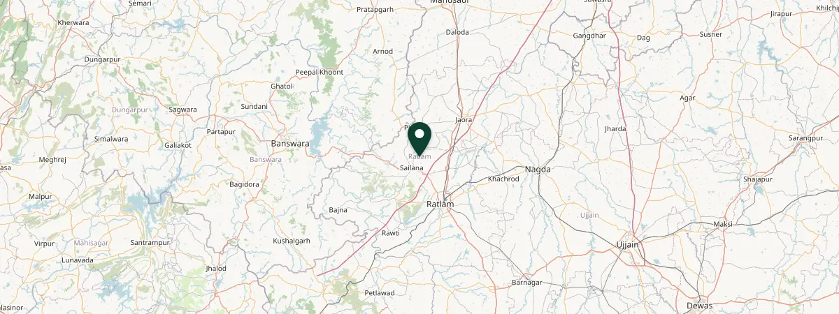 Map of Ratlam, India