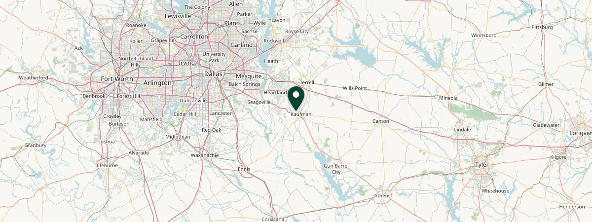 Map of Kaufman, Texas, United States