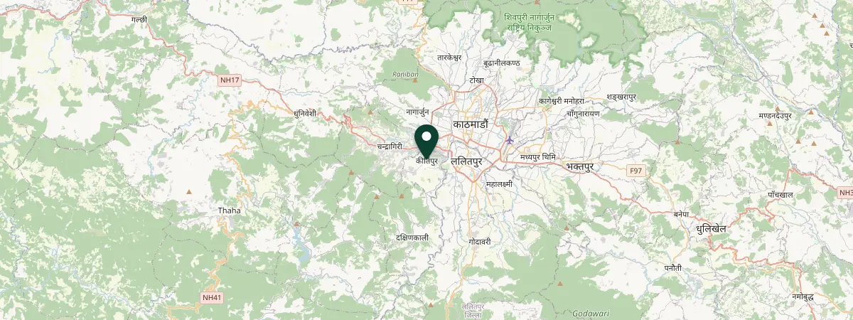 Map of Kirtipur, Nepal