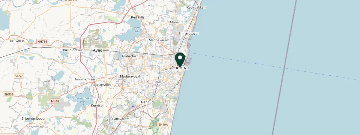 Map of Chennai, India