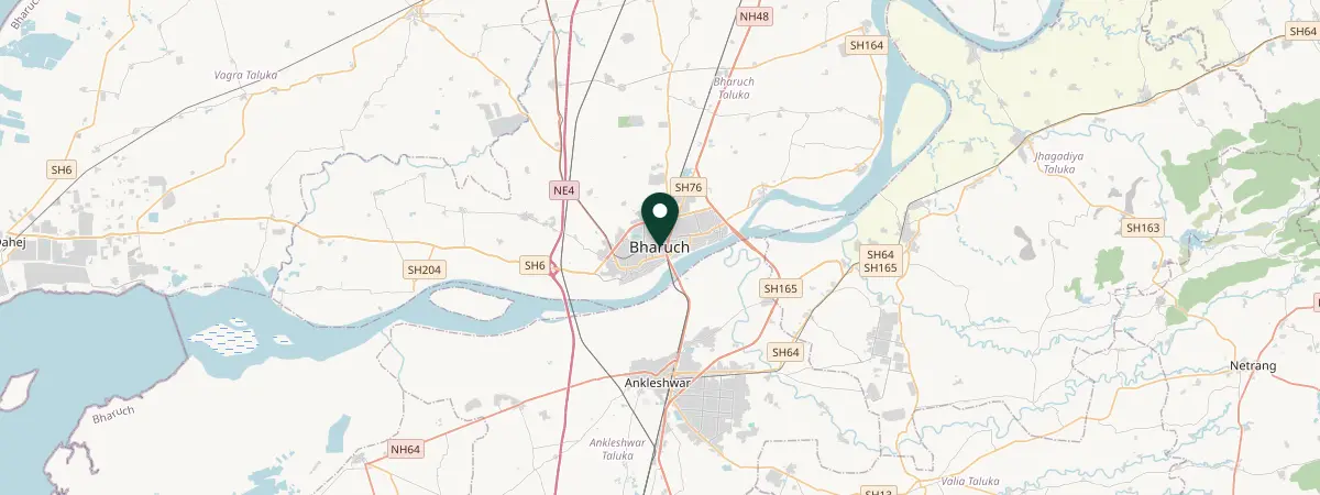 Map of Bharuch, India