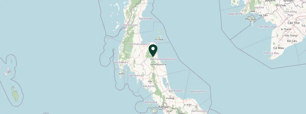 Map of Nakhon Si Thammarat, Thailand