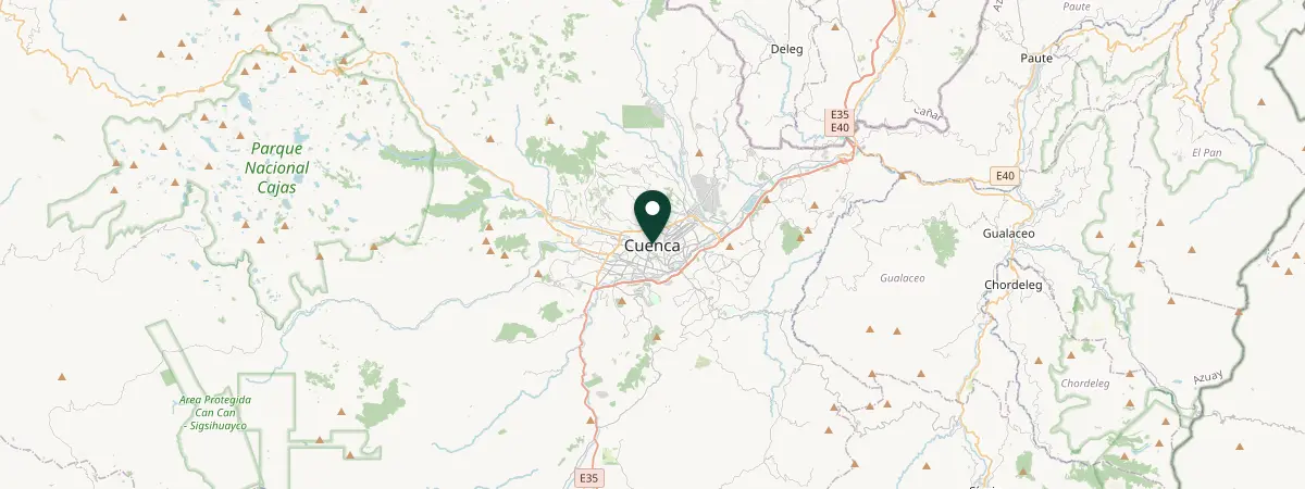 Map of Cuenca, Ecuador