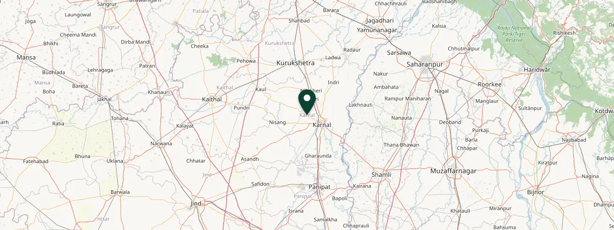 Map of Karnal, India