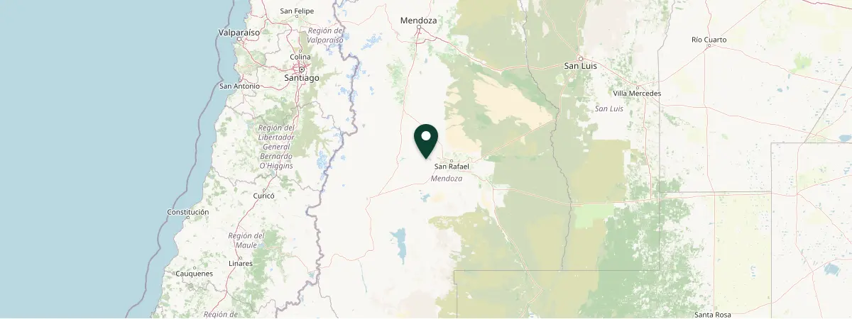 Map of Mendoza, Argentina