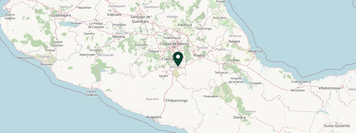 Map of Morelos, Mexico