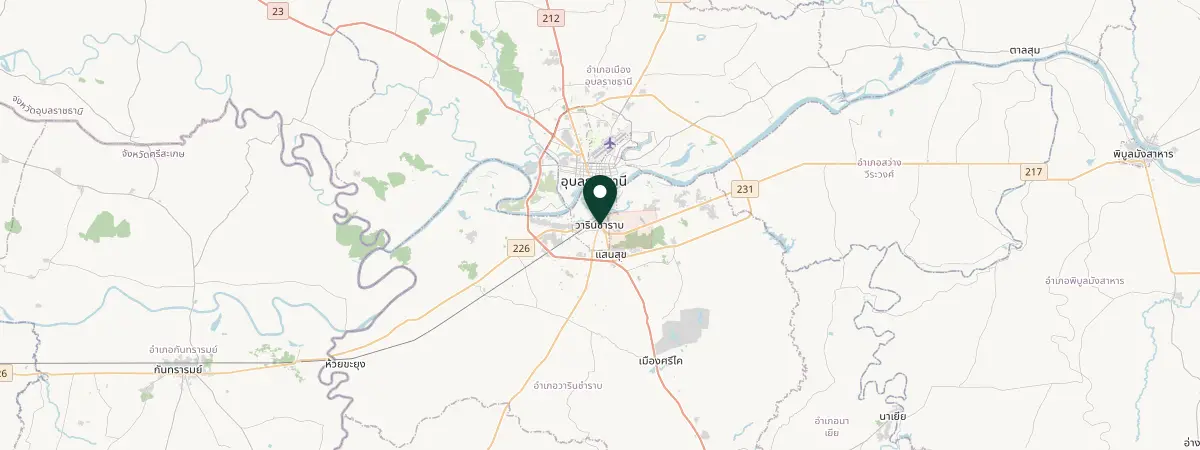 Map of Warin Chamrap, Ubon Ratchathani, Thailand