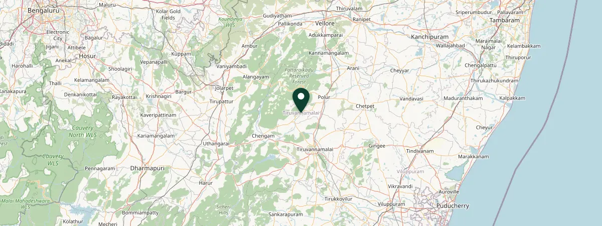 Map of Tiruvannamalai, India