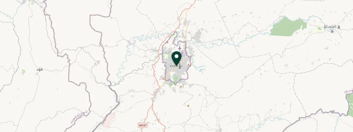 Map of Lashio, Shan, Myanmar (Burma)