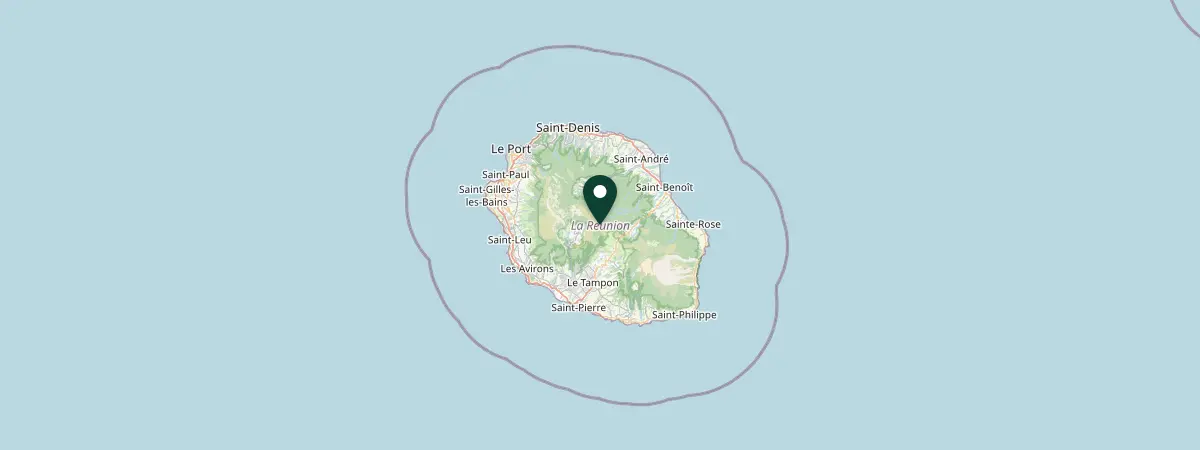 Map of Ile de la Réunion, Réunion
