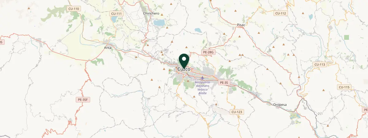Map of Cusco, Peru
