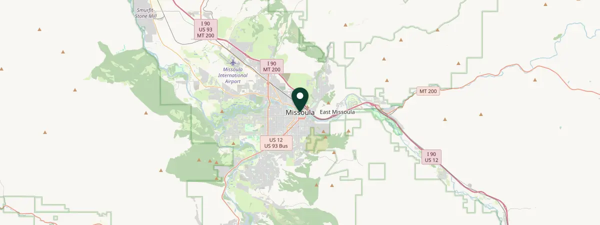 Map of Missoula, Montana, United States