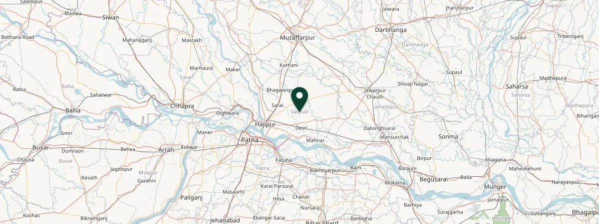 Map of Vaishali, India
