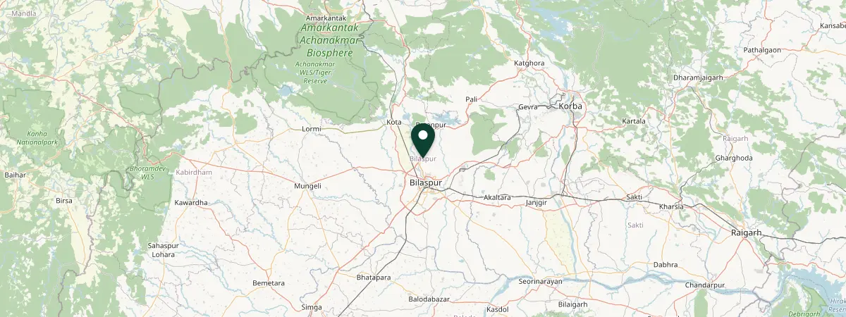 Map of Bilaspur, India