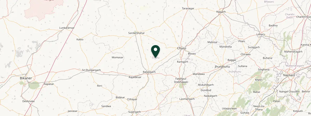 Map of Churu, India