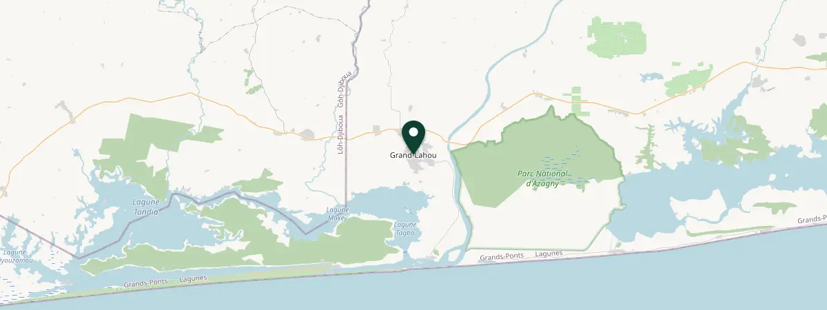 Map of Grand-Lahou, Lagunes (Région des), Côte d’Ivoire
