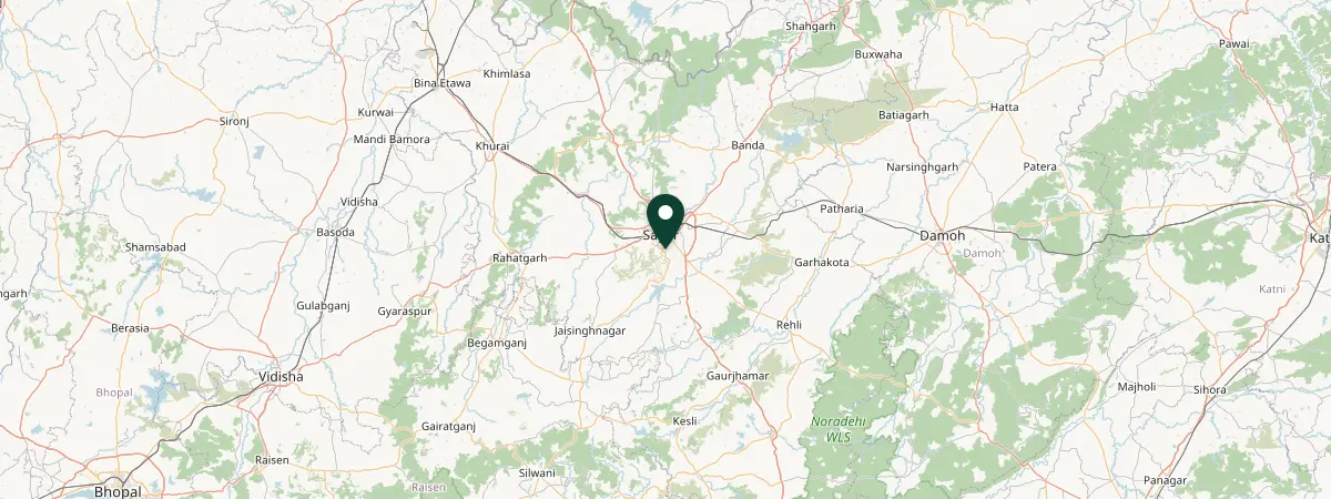 Map of Sagar, India