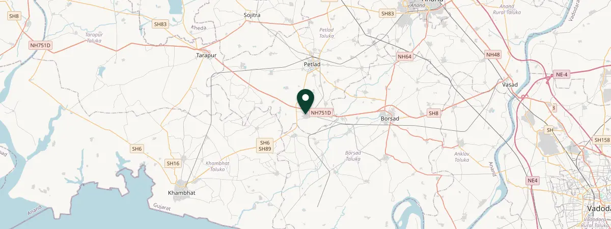 Map of Dharmaj, India