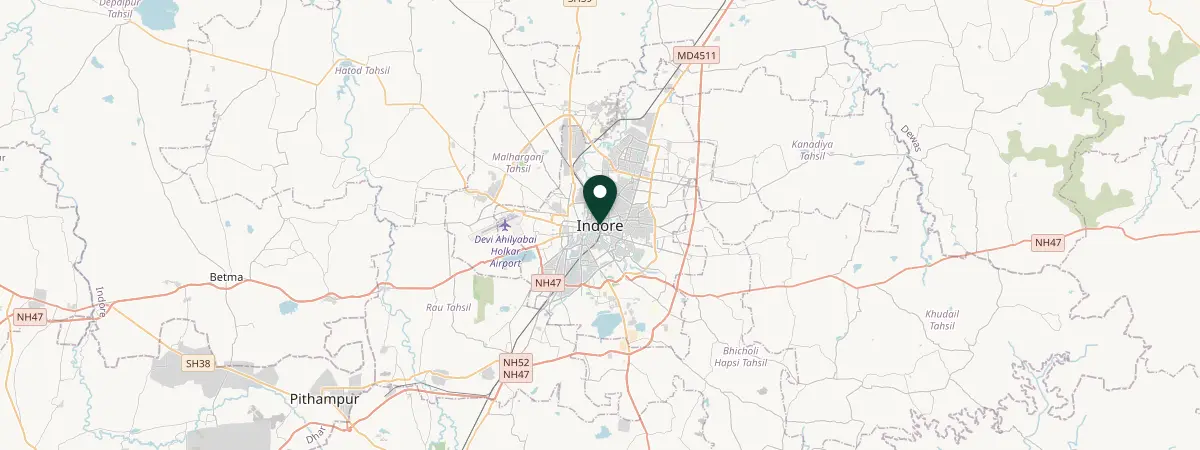 Map of Indore, India
