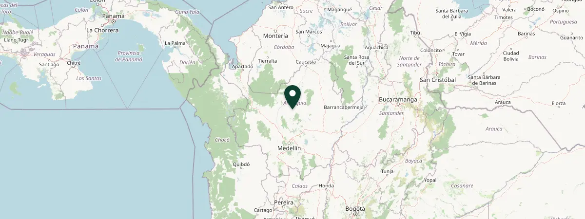 Map of Medellín / San Antonio de Pereira (Rionegro) / Cali / Pereira, Antioquia, Colombia