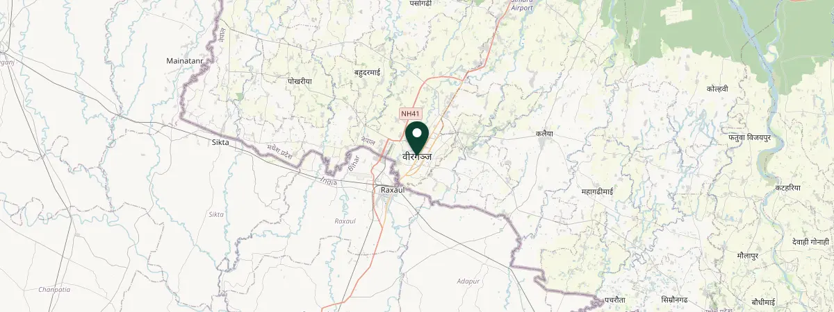 Map of Birganj, Nepal