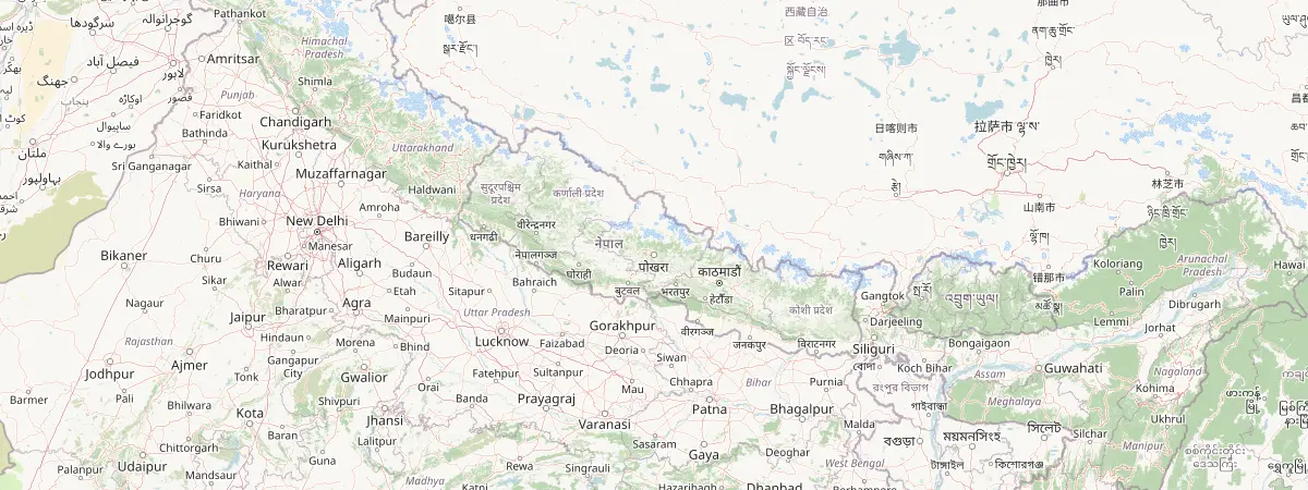 Map of Illam District, Mechi, Gahirigaun, Phikkal, Nepal