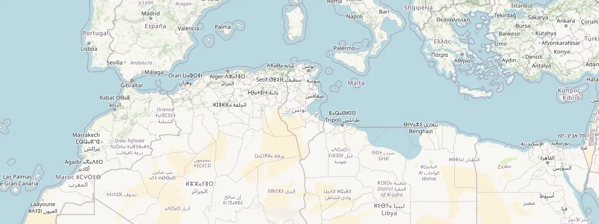 Map of Tunisia