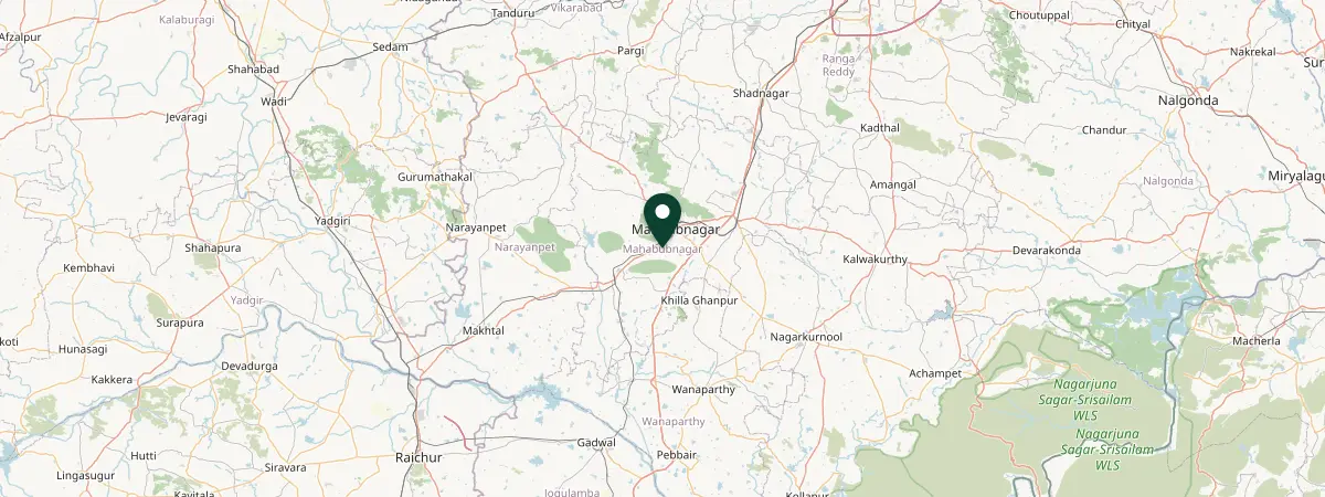 Map of Mahabubnagar, India