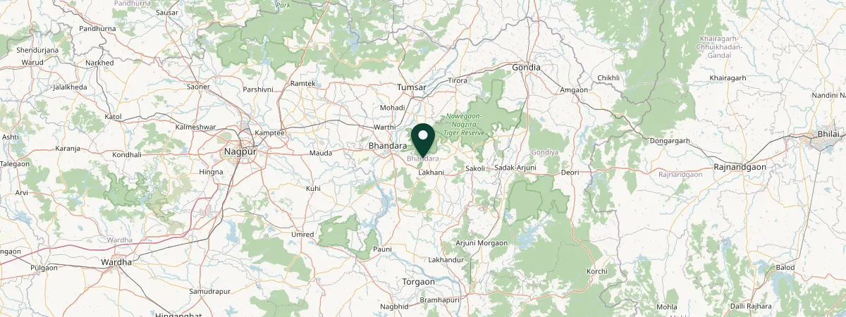 Map of Bhandara, India