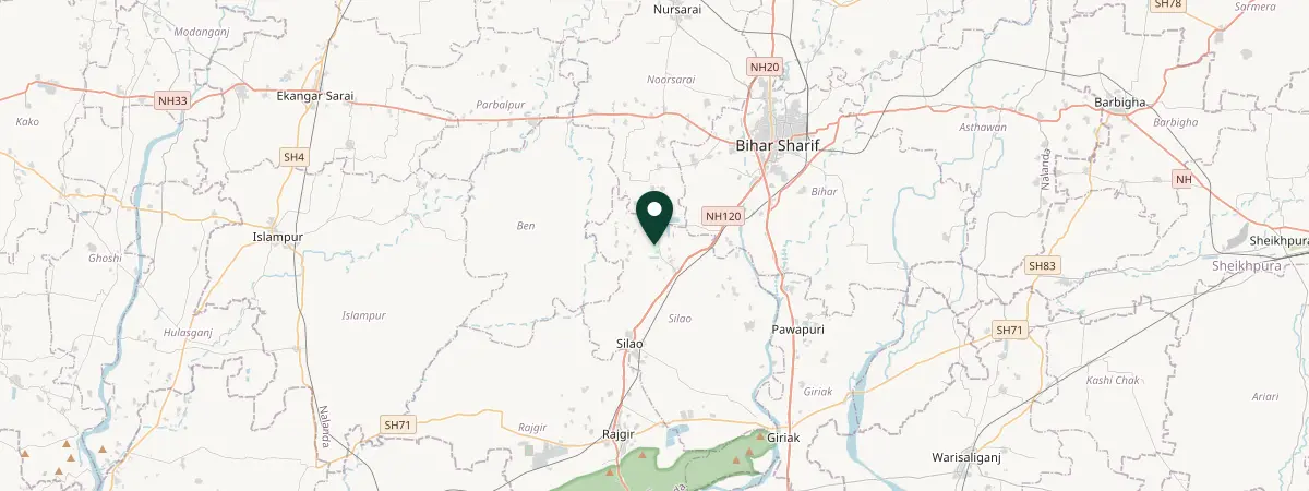 Map of Nalanda, India