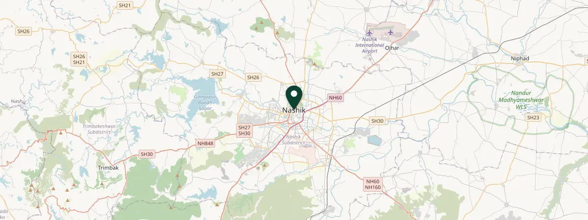 Map of Nashik, India