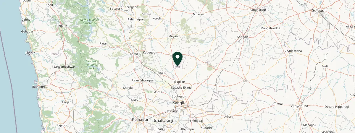 Map of Sangli, India