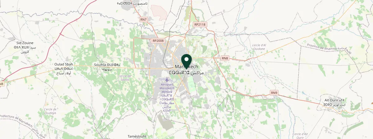 Map of Marrakech, Morocco