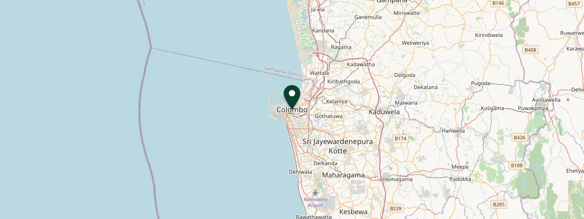 Map of Kosgama, Kŏḷamba, Sri Lanka