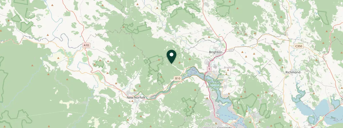 Map of Upper Dromedary, Tasmania, Australia