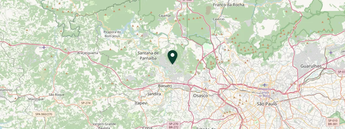 Map of São Paulo, Santana de Parnaíba, Brazil