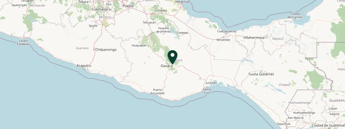 Map of Oaxaca, Mexico
