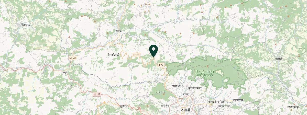 Map of Kakani Village, Bagmati, Nepal