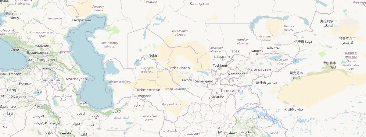 Map of Uzbekistan