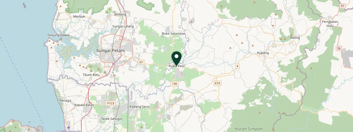Map of Kuala Ketil, Kedah, Malaysia