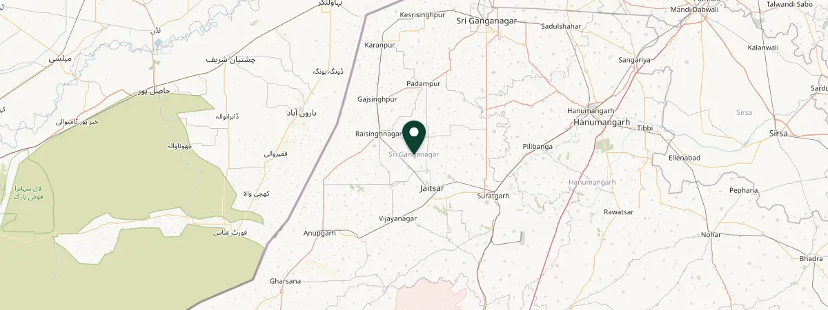 Map of Sri Ganganagar, India