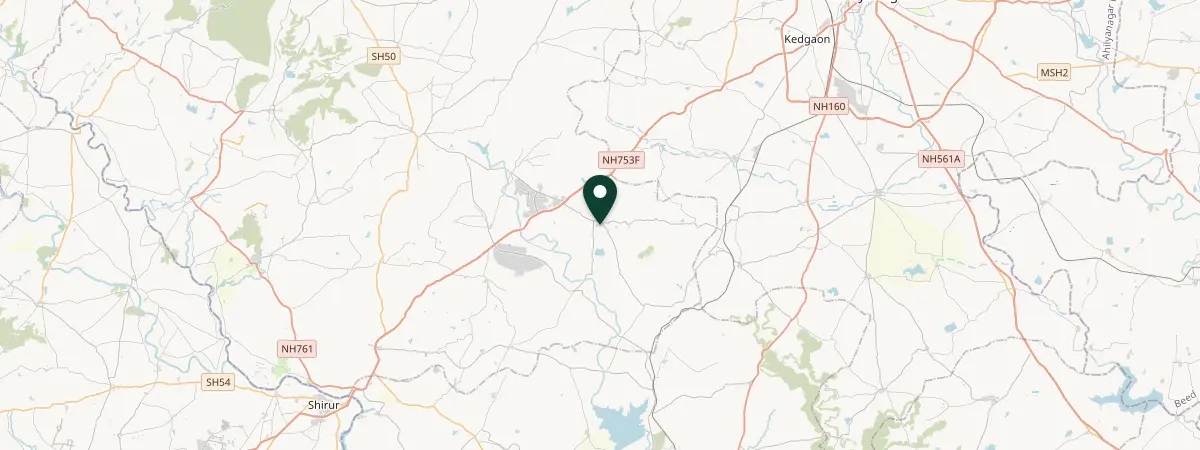 Map of Ahmednagar, Parner, India