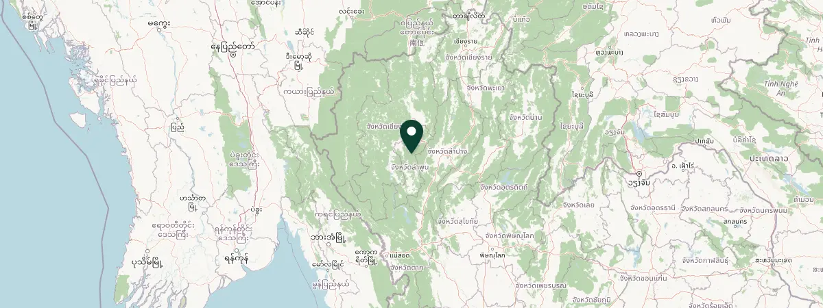 Map of Lamphun, Thailand