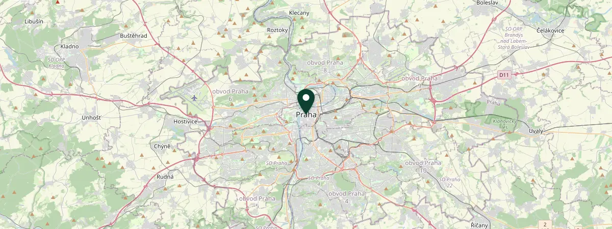 Map of Praha, Czechia