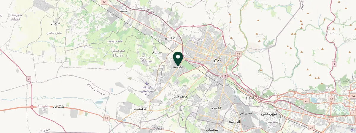 Map of Mehrshahr, Iran