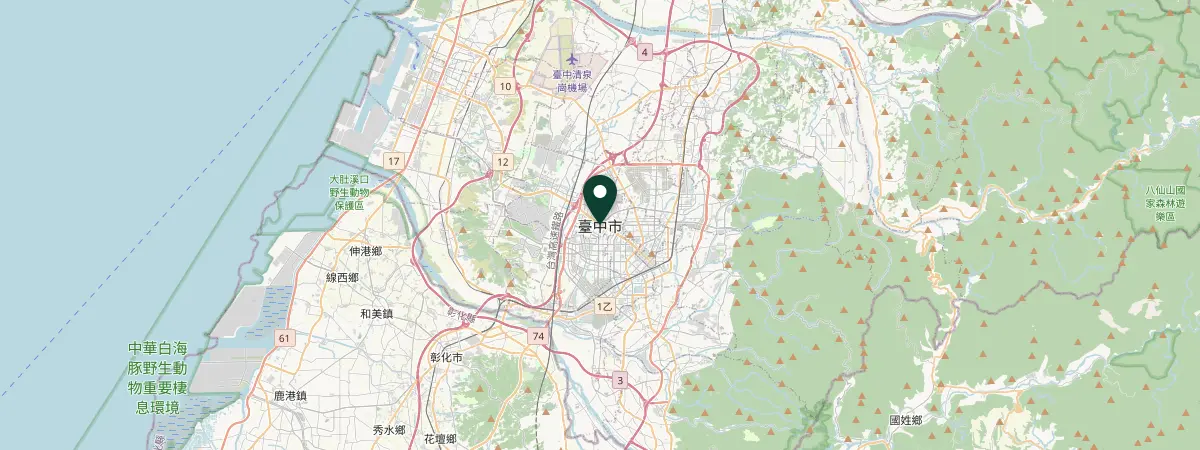 Map of Taichung, Taiwan