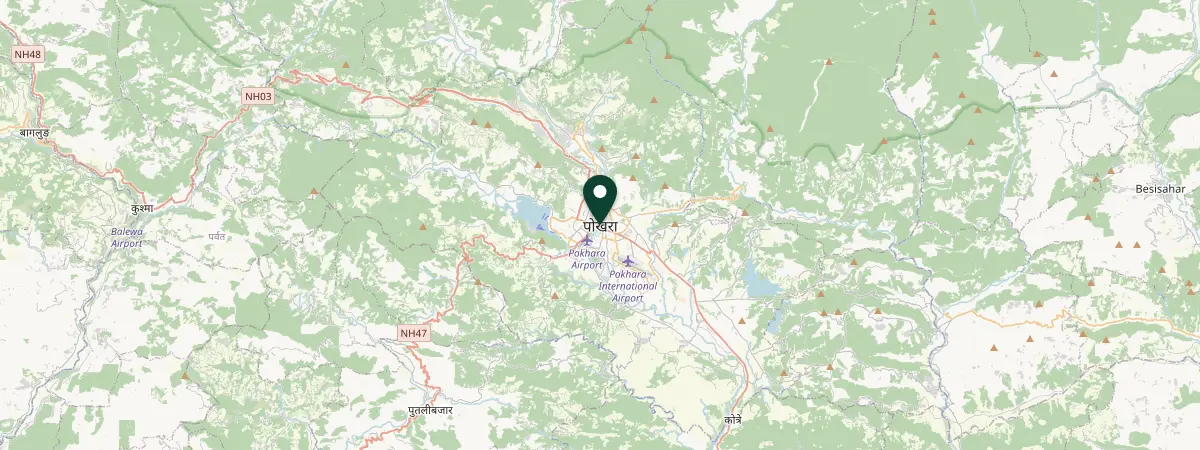 Map of Pokhara, Nepal