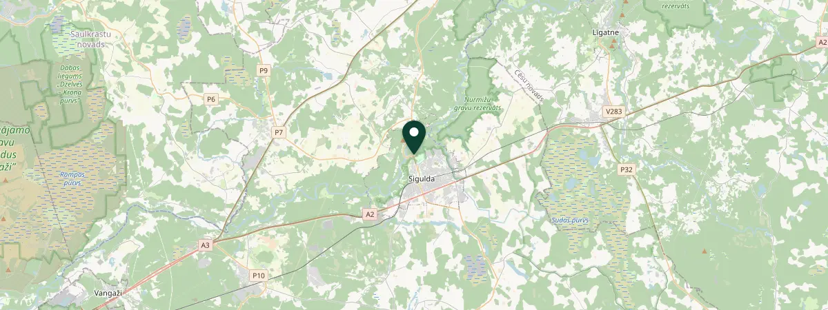 Map of Sigulda Municipality, Siguldas novads (Sigulda), Latvia